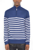 QUARTER ZIP STRIPE POLLUVER