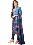 Generic Women's Cotton Salwar Material (Blue, 2.5