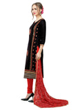 Generic Women's Cotton Salwar Material (Black,