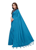 Generic Women's Zoya Silk Saree (Sky, 5-6 Mtrs)