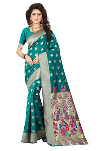 Generic Women's Jacquard Art silk Saree with