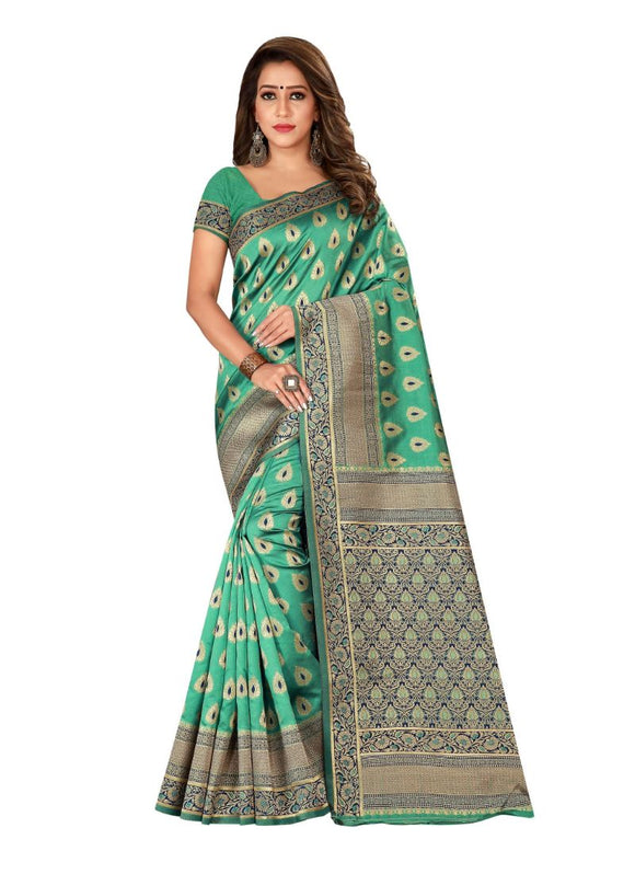 Generic Women's Banarasi silk Saree with Blouse