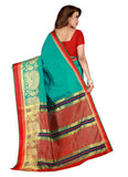 Generic Women's Poly Silk Saree with Blouse