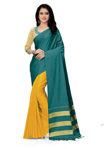 Generic Women's Handloom Cotton Soft Silk Saree