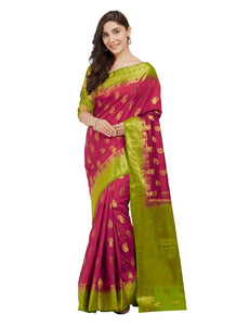 Generic Women's Nylon Silk Saree with Blouse