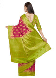 Generic Women's Nylon Silk Saree with Blouse