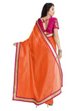 Generic Women's  Georgette Saree (Light Orange,