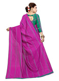 Generic Women's Polyester Cotton Saree with Blouse