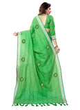 Generic Women's Blended Cotton Linen  Saree