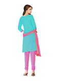 Generic Women's Glaze Cotton Salwar Material (Sky