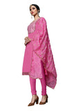 Generic Women's Cotton Salwar Material (Pink,