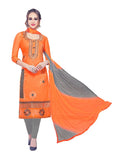 Generic Women's Cotton Salwar Material (Oranage,