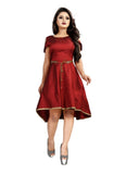 Red Color Tapeta Buti Western Dress