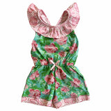 Girls Jumpsuit Shabby Chic Floral Spring Summer Romper