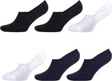 6 Pairs Men's Bamboo No Show Loafer Socks Shoe Size 8-11.5