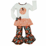 Girls Pumpkin Patch Autumn Floral