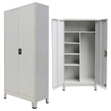 Office Cabinet 35.4"x15.7"x55.1" Steel Gray