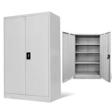 Office Cabinet 35.4"x15.7"x55.1" Steel Gray