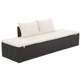 Garden Bed Black 76.8"x23.6" Poly Rattan