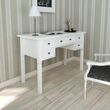 Writing Desk White 43.1"x17.7"x30.5" Wood