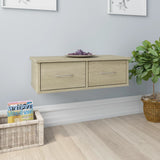 Wall-mounted Drawer Shelf White 23.6"x10.2"x7.2" Chipboard