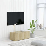 TV Cabinet White 31.5"x13.4"x11.8" Chipboard