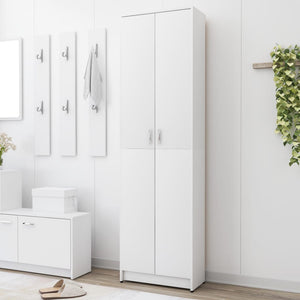 Hallway Wardrobe White 21.65"x9.84"x74.41" Chipboard