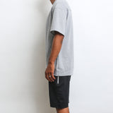 REVERSE FRENCH TERRY TEE- GREY