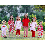 AnnLoren Girls Boutique Santa Holiday Christmas Holiday Clothing Set