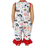 AnnLoren Baby/Toddler Girls Boutique Fun Farm Animal Romper