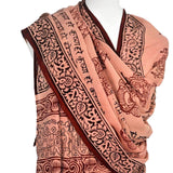 Ganapati Meditation Shawl - Naturally dyed in Red Sandalwood with