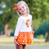 AnnLoren Big Little Girls Autumn Turkey Tunic & Leggings Holiday