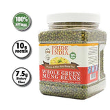 Indian Whole Green Mung Gram - Protein & Fiber Rich Moong Whole Jar