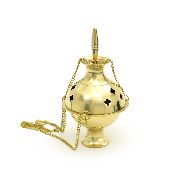 Hanging Brass Burner for cone incense and resins-  4