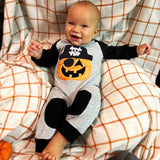 AnnLoren Halloween Pirate Jack O Lantern Long Sleeve Baby Toddler Boys