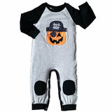 AnnLoren Halloween Pirate Jack O Lantern Long Sleeve Baby Toddler Boys