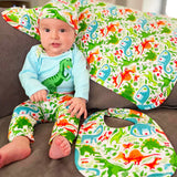 AnnLoren Baby Layette Boys Dinosaur Long Sleeve Onesie Pants Cap 3pc