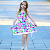 AnnLoren Little & Big Girls Spring Summer Floral Sleeveless Boutique