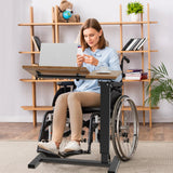 Adjustable Overbed Table with Wheels Split Top Tilting Bedside Bed