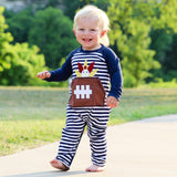 AnnLoren Boys Long Sleeve Turkey Football Baby Toddler Romper One