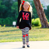 AnnLoren Girls LOVE Heart Tunic & Leggings Valentine's Day Outfit