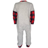 Baby Boys Unisex Holiday Christmas Reindeer Plaid Cotton Romper