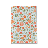 Burnt Orange Floral Tea Towel