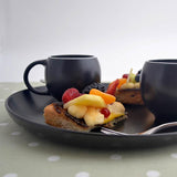 EVA teacups set of 2 - Black matte