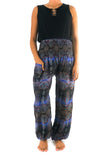 Blue PAISLEY Women Boho Pants Hippie Pants Yoga Pants