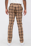 Plaid Slim Fit Trouser Pants