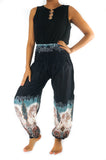 Black ELEPHANT Women Boho Pants Hippie Pants Yoga Pants