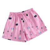 Womens Japanese Rabbit Pajama Pants Cotton Breathable Loungewear Shorts