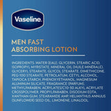 Vaseline Men Fast Absorbing Non Greasy Body Face and Hand Lotion, 20.3 fl oz