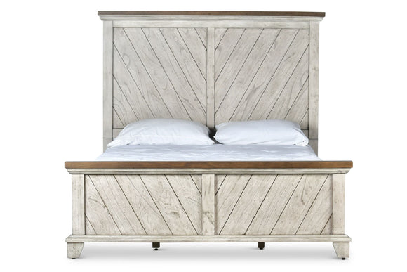 Bear Creek - Queen Bed - Whitewashed Gray